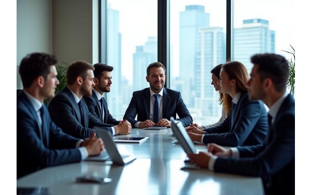 国際的なビジネスミーティング風景